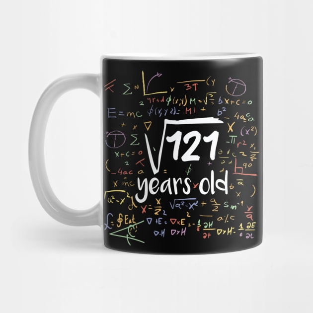 Square Root of 121 Years Old // Funny Math Birthday // 11 Years Old by SLAG_Creative